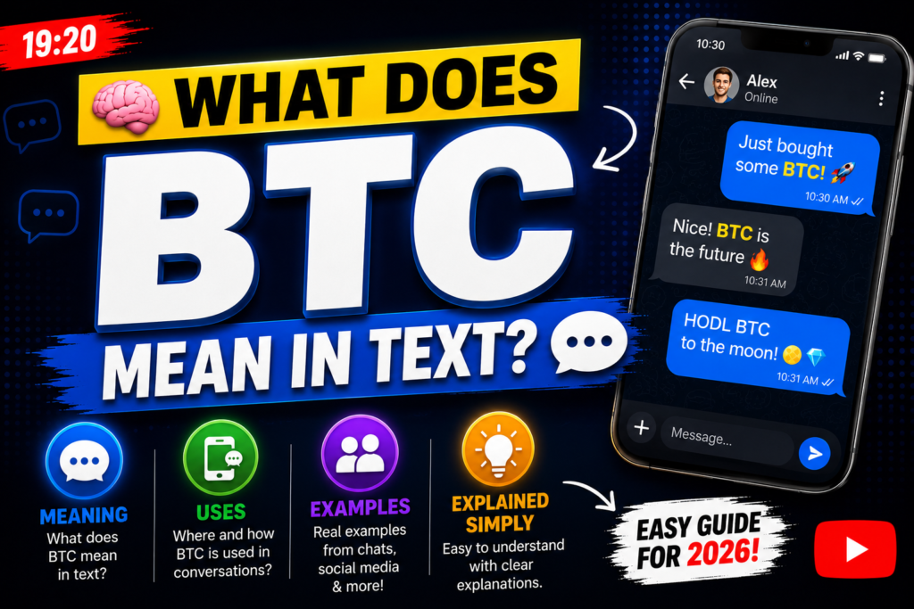 BTC meaning in text