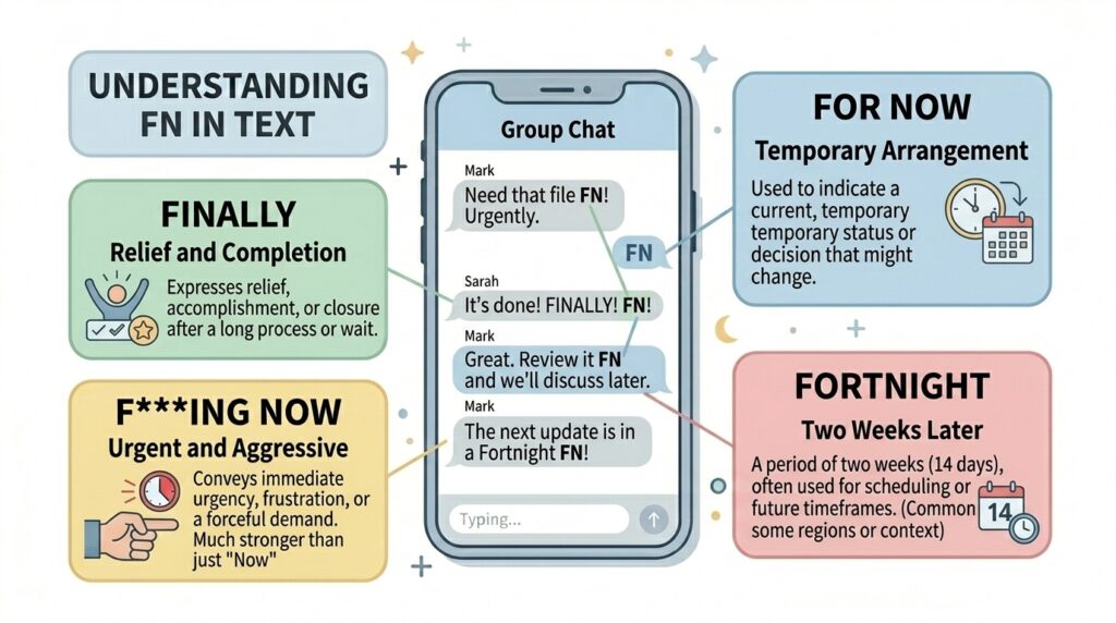 FN meaning in text