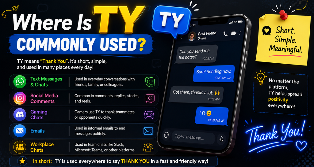 TY meaning in text
