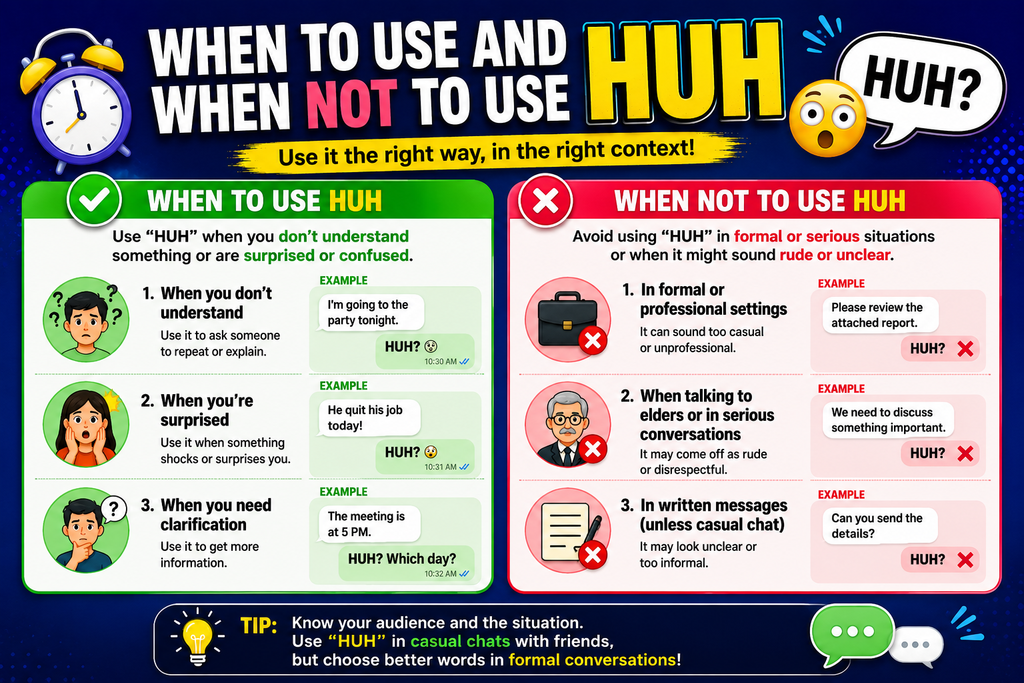 huh meaning in text