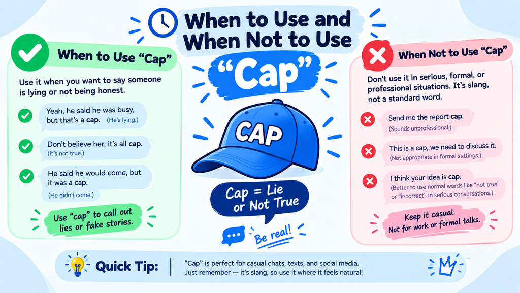 what does cap mean in slang