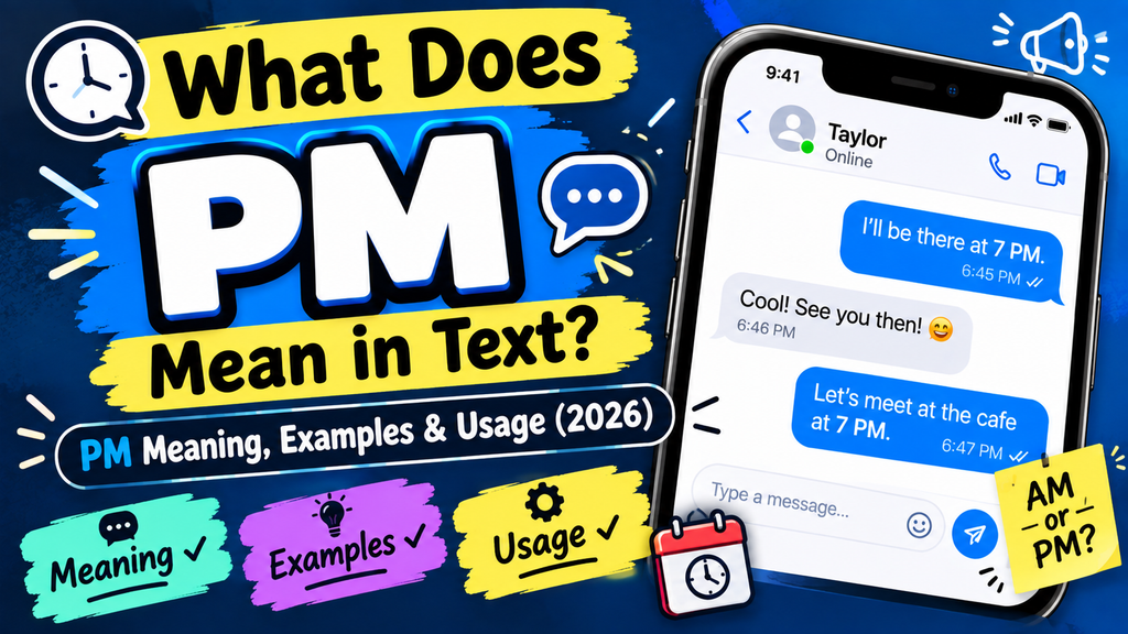 what does PM mean in text