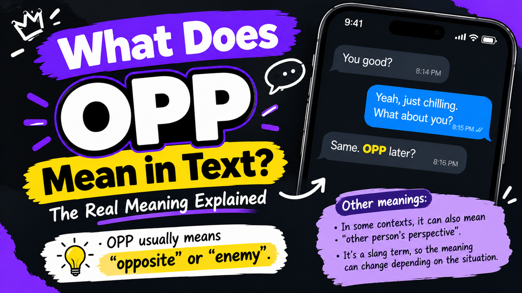 what does opp mean in text
