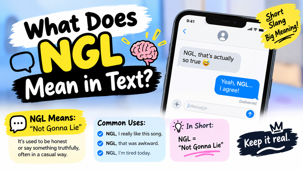 what does ngl mean in text