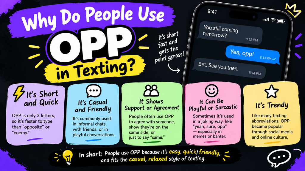what does opp mean in text