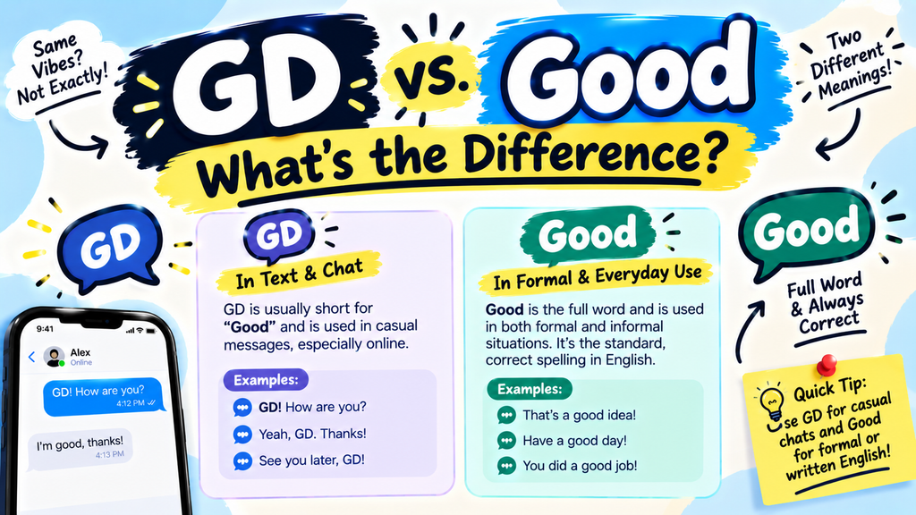 what does GD mean in text