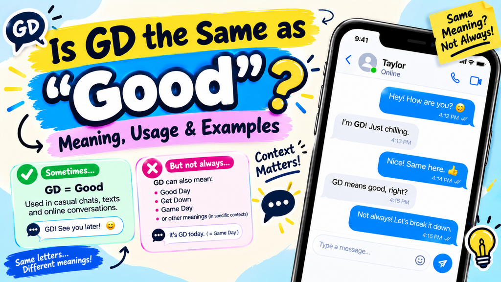 what does GD mean in text